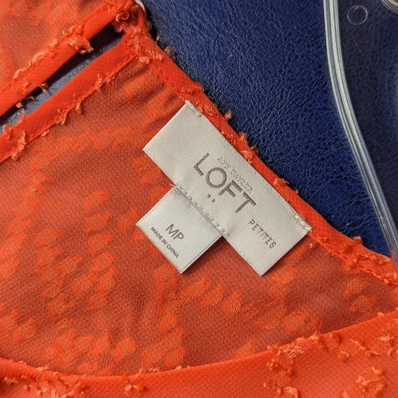 LOFT Women's Vibrant Coral Blouse - Picture 3 of 3